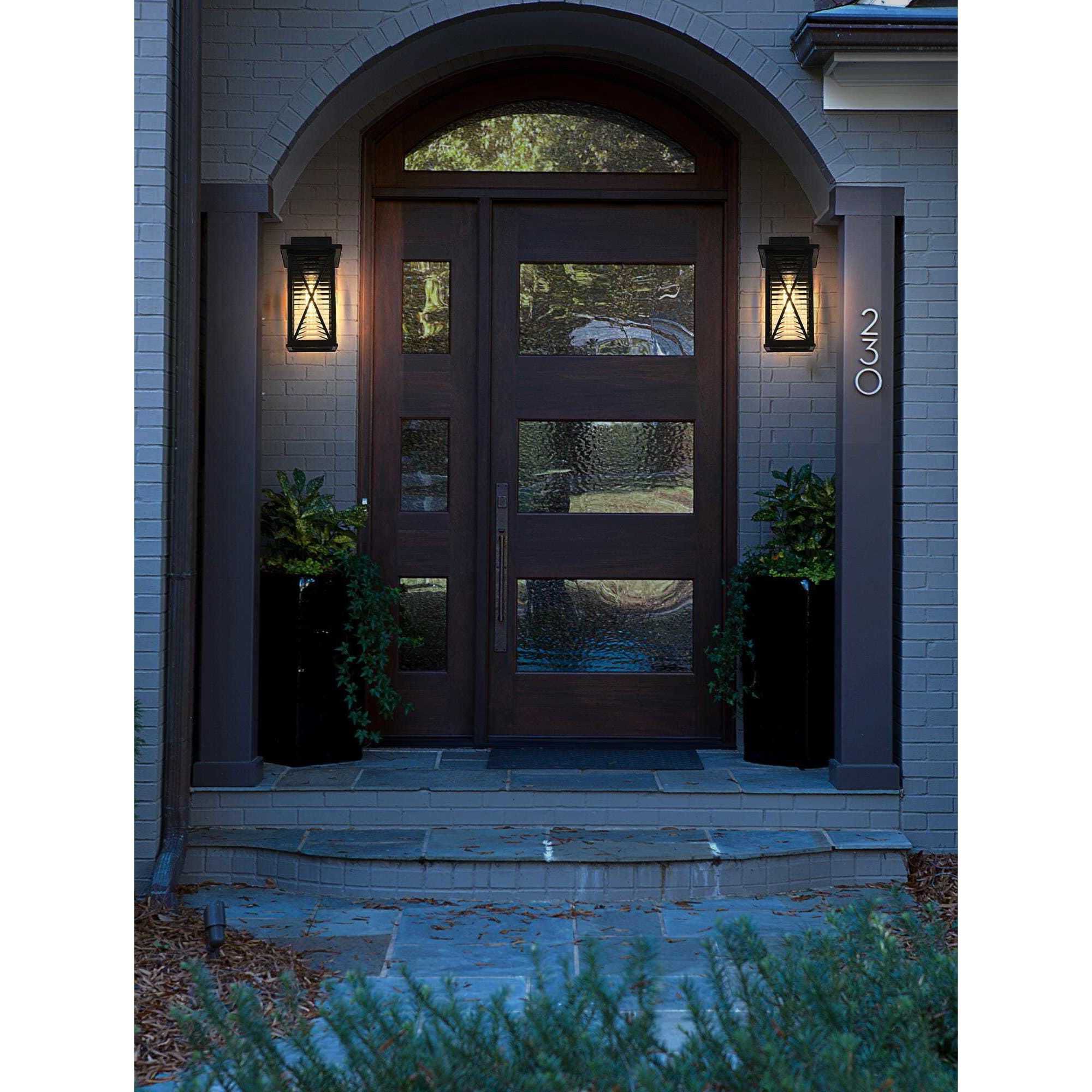 Jada 1 Light 15 inch Black Outdoor Wall Sconce