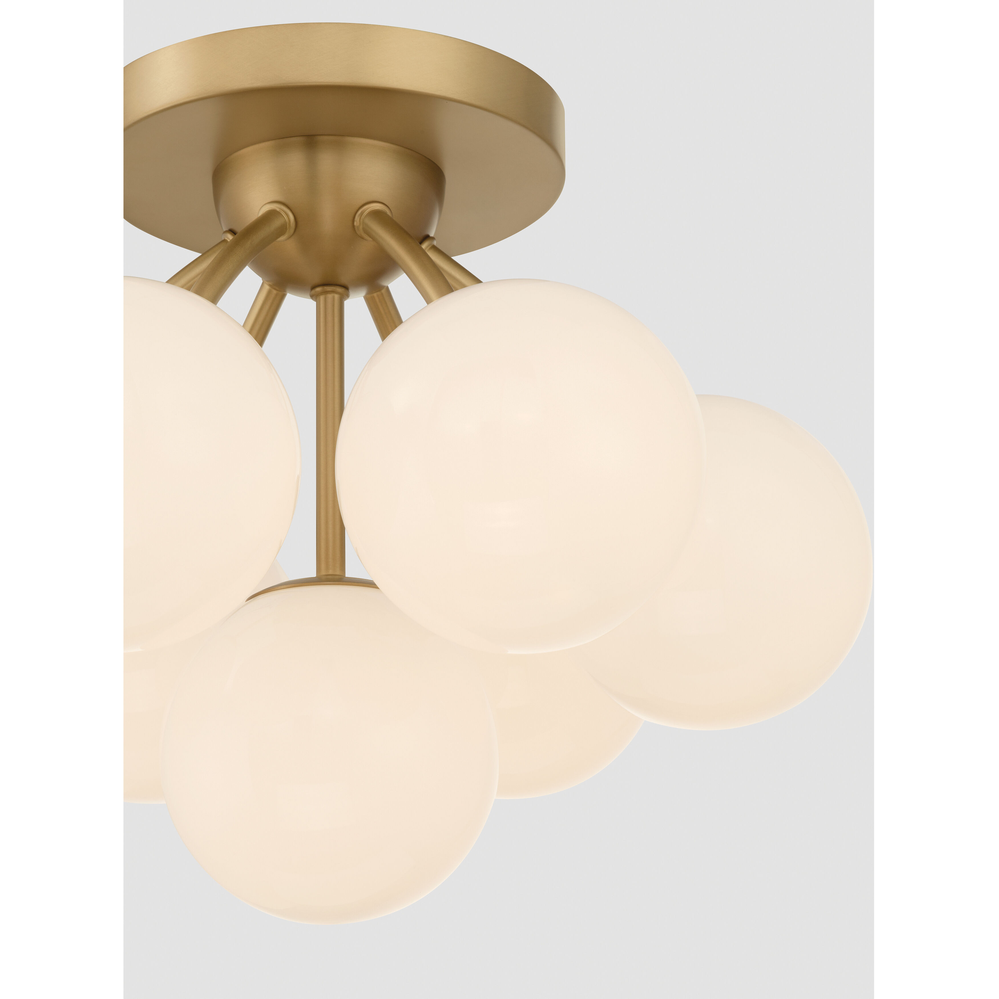 Lunara 7 Light 18.25 inch Legacy Brass Semi-Flush Mount Ceiling Light