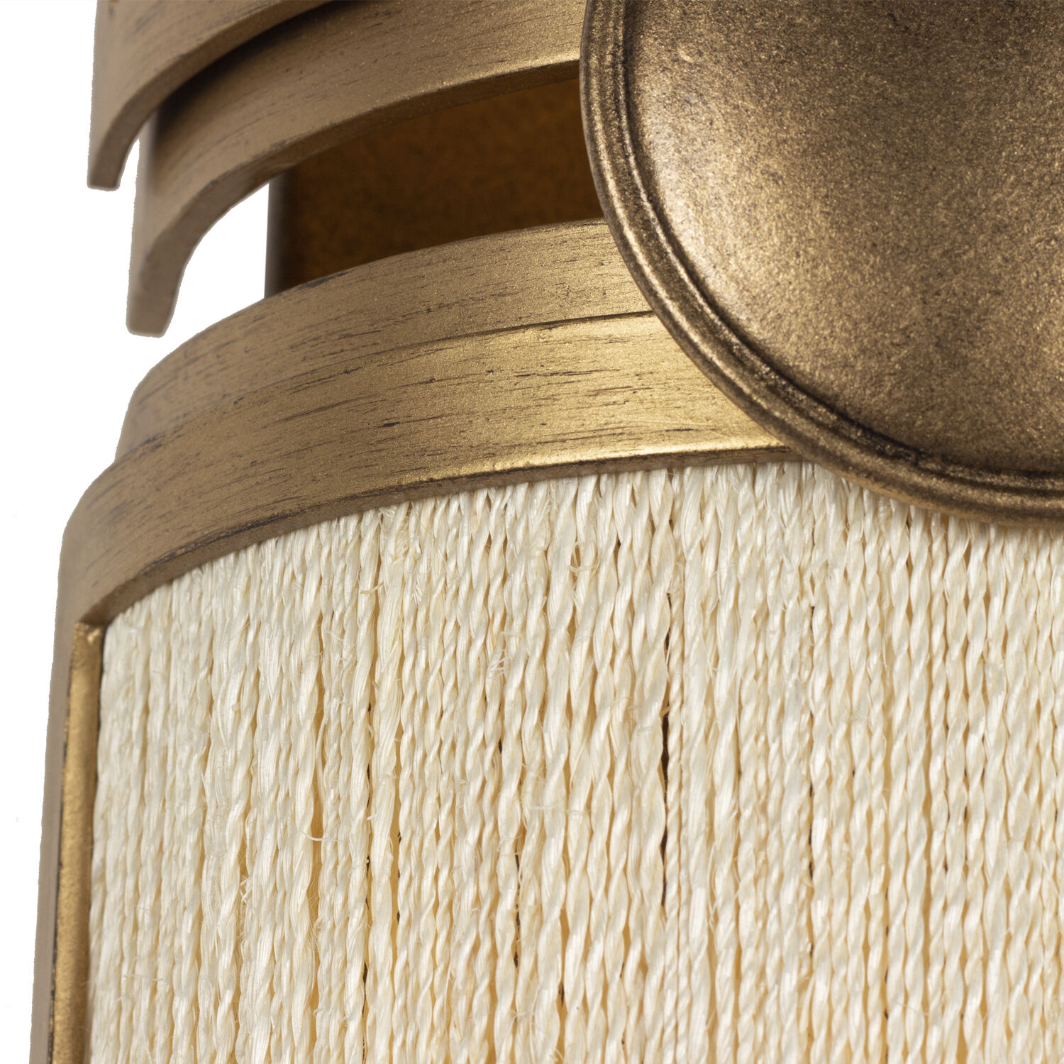 Button Wall Sconce Wall Light in Pearlized Antique Brass And Modern Gold