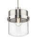 Beckner 1 Light 8 inch Brushed Nickel Pendant Ceiling Light