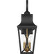 Cardigan Outdoor Wall Mount in Sand Coal and Olden Brass, Great Outdoors