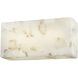 Alabaster Rocks Collection - Medley Family 10 inch Alabaster Rocks ADA Wall Sconce Wall Light in 3" D x 10" W x 5" H, EVOLV