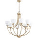 Enclave 8 Light 30 inch Aged Silver Leaf Chandelier Ceiling Light