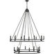 Dennison 20 Light 47.5 inch Matte Black Chandelier Ceiling Light