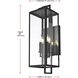 Jairo 4 Light 26 inch Black Outdoor Wall Sconce