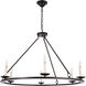 Maine 6 Light 36 inch Black Chandelier Ceiling Light