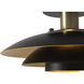 Rancho Mirage 1 Light 12 inch Matte Black and Weathered Brass Flush Mount Ceiling Light