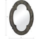 Wood Framed 28 X 19 inch Aged Brown with Mirror Wall Mirror