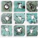 Bahati Blue Green Wood Wall Decor, Set of 9