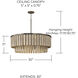 Jada 6 Light 30 inch Dark Brass Pendant Ceiling Light