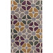 Cosmopolitan Burgandy/Gray/Medium Brown/Charcoal/Light Beige Handmade Rug