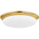 North Castle LED 14.25 inch Aged Brass Flush Mount Ceiling Light
