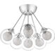 Spellbound 6 Light 16 inch Polished Chrome Semi-Flush Mount Ceiling Light
