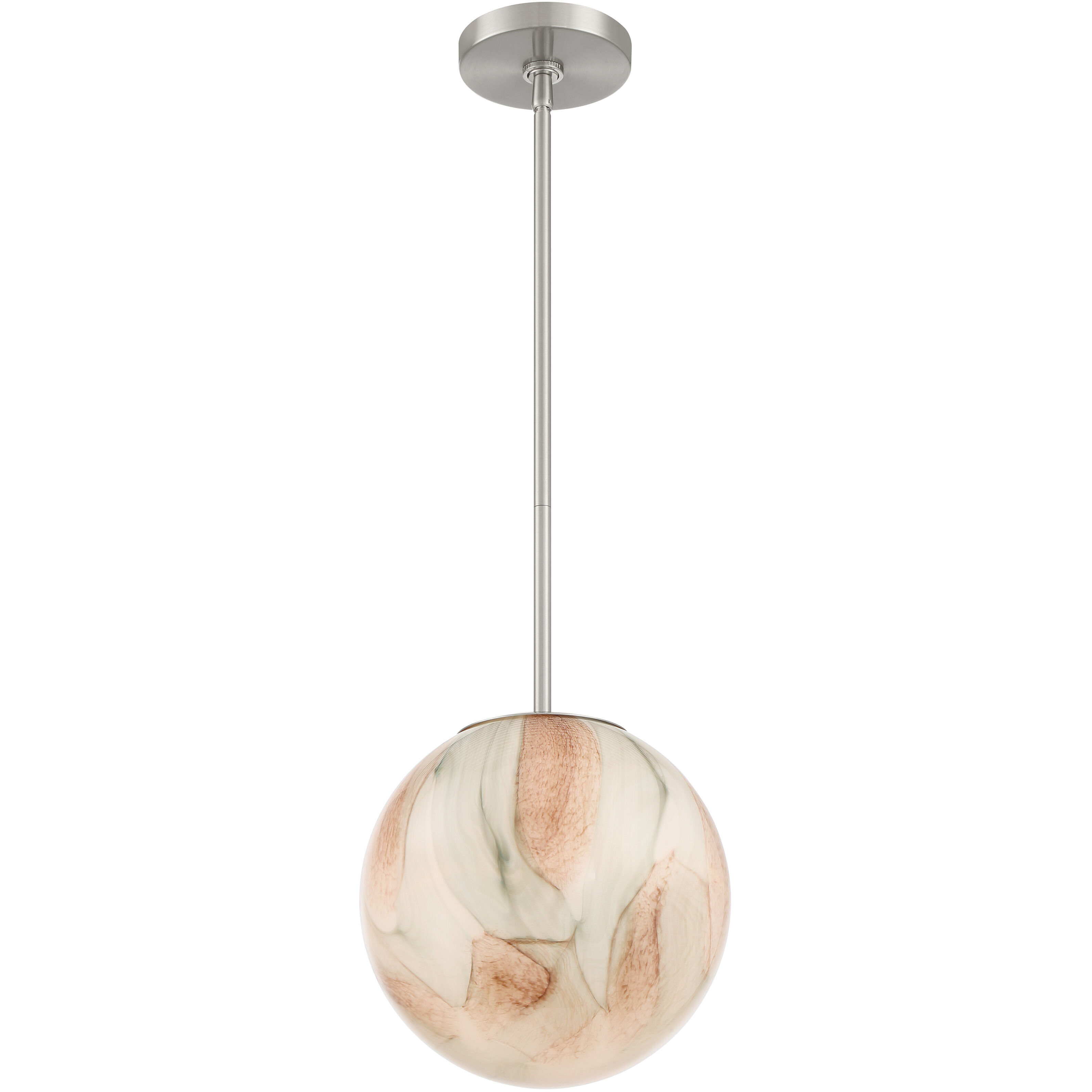 Desert 1 Light 10 inch Brushed Nickel Pendant Ceiling Light