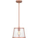 Labrant 1 Light 10.5 inch Matte Rose Gold Mini Pendant Ceiling Light