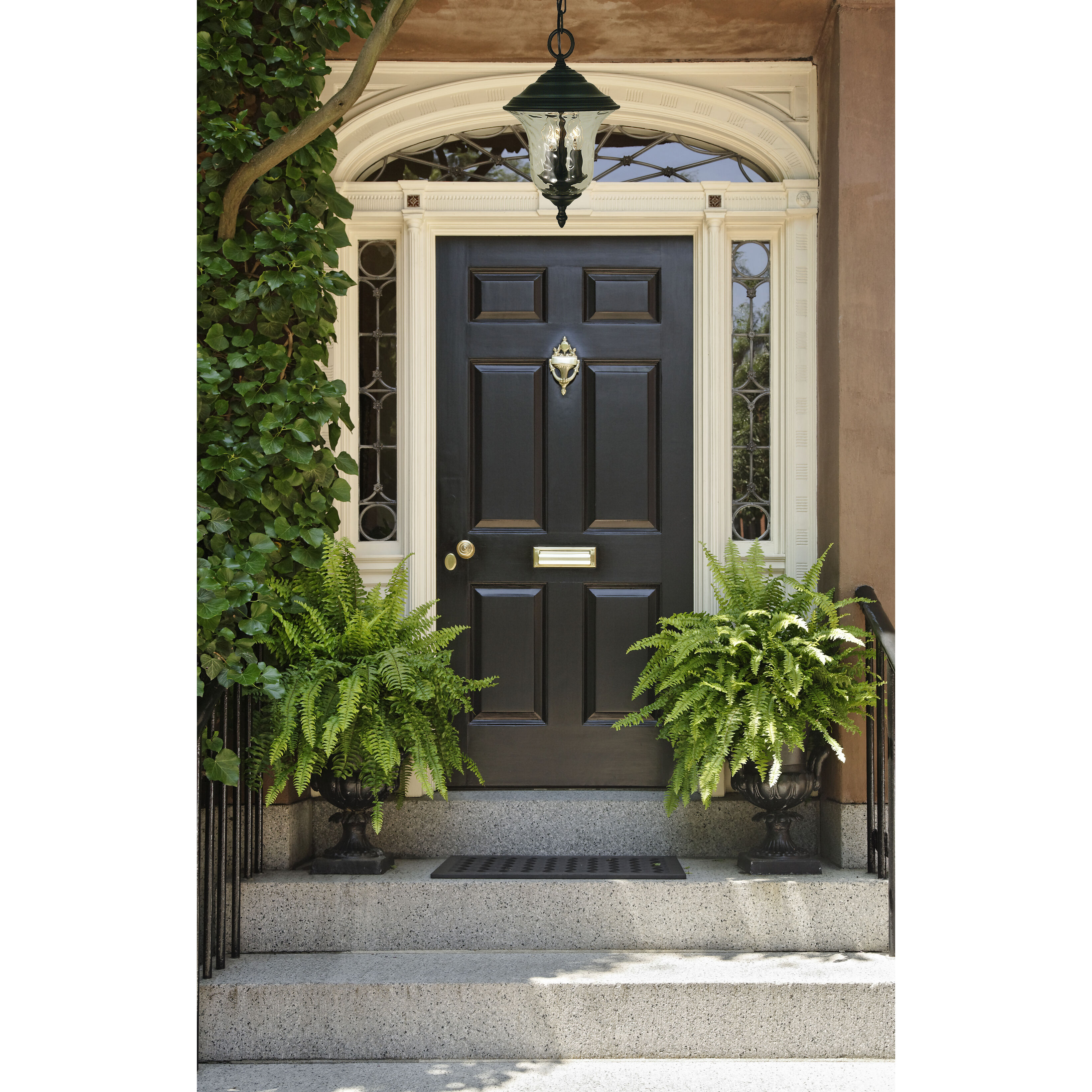 Hartford 3 Light 9 inch Iron Exterior Ceiling Mount