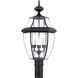 Quoizel Newbury 3 Light 23 inch Mystic Black Outdoor Post Lantern NY9043K - Open Box