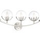 Spyglass 3 Light 24 inch Satin Platinum Bath Light Wall Light