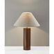 Martin 26 inch 100.00 watt Walnut Poplar Wood with Antique Brass Accent Table Lamp Portable Light