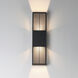 Grate LED 24 inch Black Outdoor Wall Mount
