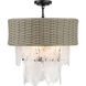 Breakers Isle 6 Light 20 inch Coal Semi Flush Ceiling Light