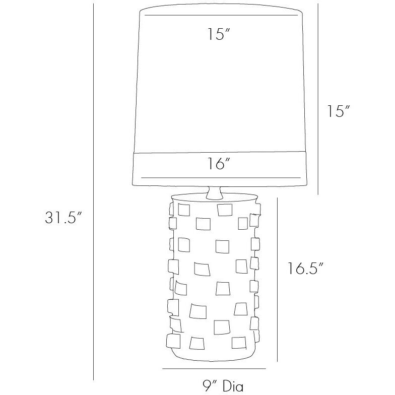 Robertson 31.5 inch 150 watt Ivory Crackle Table Lamp Portable Light