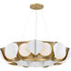Flare 9 Light 34.25 inch Sand White Pendant Ceiling Light