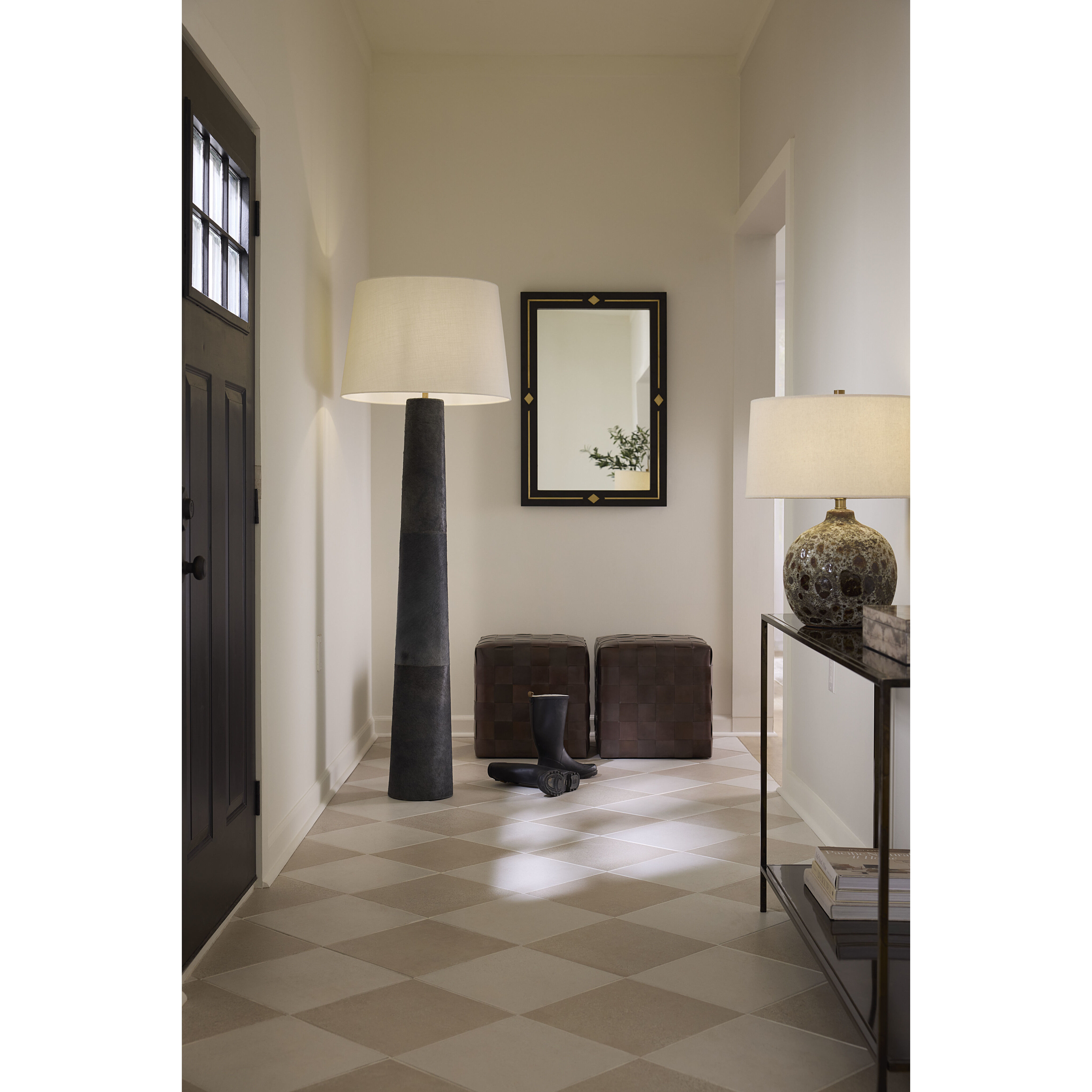 Robertson 72 inch 150 watt Slate Hair on Hide Floor Lamp Portable Light, Inline