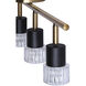 Elsee 4 Light Black/Gold Track Lighting Ceiling Light