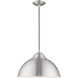 Allison 1 Light 16 inch Brushed Aluminum Mini Pendant Ceiling Light