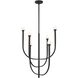 Dahlia LED 23 inch Plaster Black Chandelier Ceiling Light
