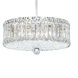 Plaza 9 Light Stainless Steel Pendant Ceiling Light in Optic, Adjustable Height