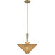 Alora Mood Bridgette 1 Light 16.38 inch Brushed Gold and Rattan Pendant Ceiling Light in Rattan Shade