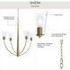 Jheni 4 Light 26 inch Brushed Gold Chandelier Ceiling Light