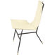 Abilene Off White and Black Forged Iron Lounge Chair