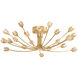 Falkirk 22 Light 30 inch Vintage Gold Leaf Semi Flush Ceiling Light