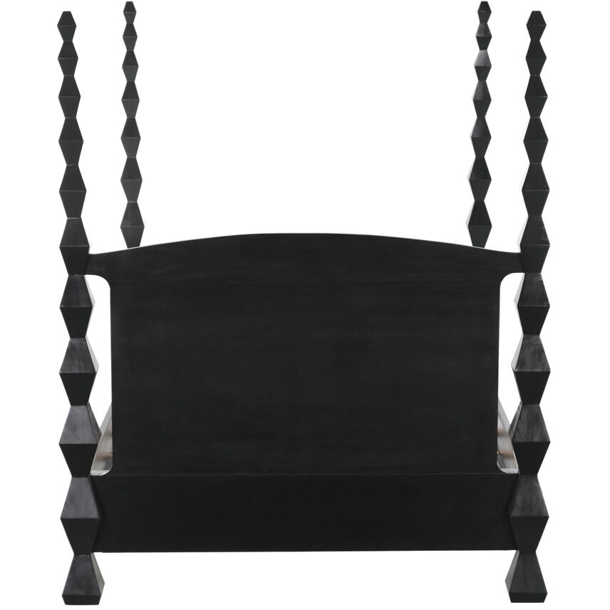 Brancusi Hand Rubbed Black Bed, Queen