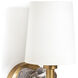 Bella Wall Sconce Wall Light in Natural Brass