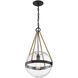 Rustic 1 Light 13.5 inch Oil Rubbed Bronze Pendant Ceiling Light