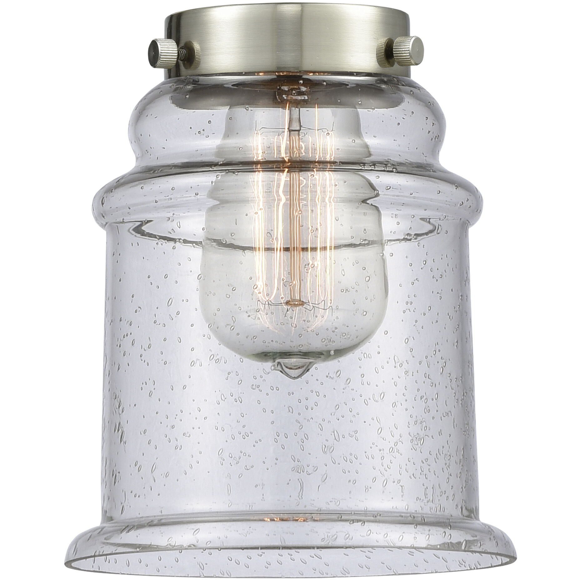 Franklin Restoration Canton 1 Light 6 inch Brushed Satin Nickel Mini Pendant Ceiling Light in Incandescent, Seedy