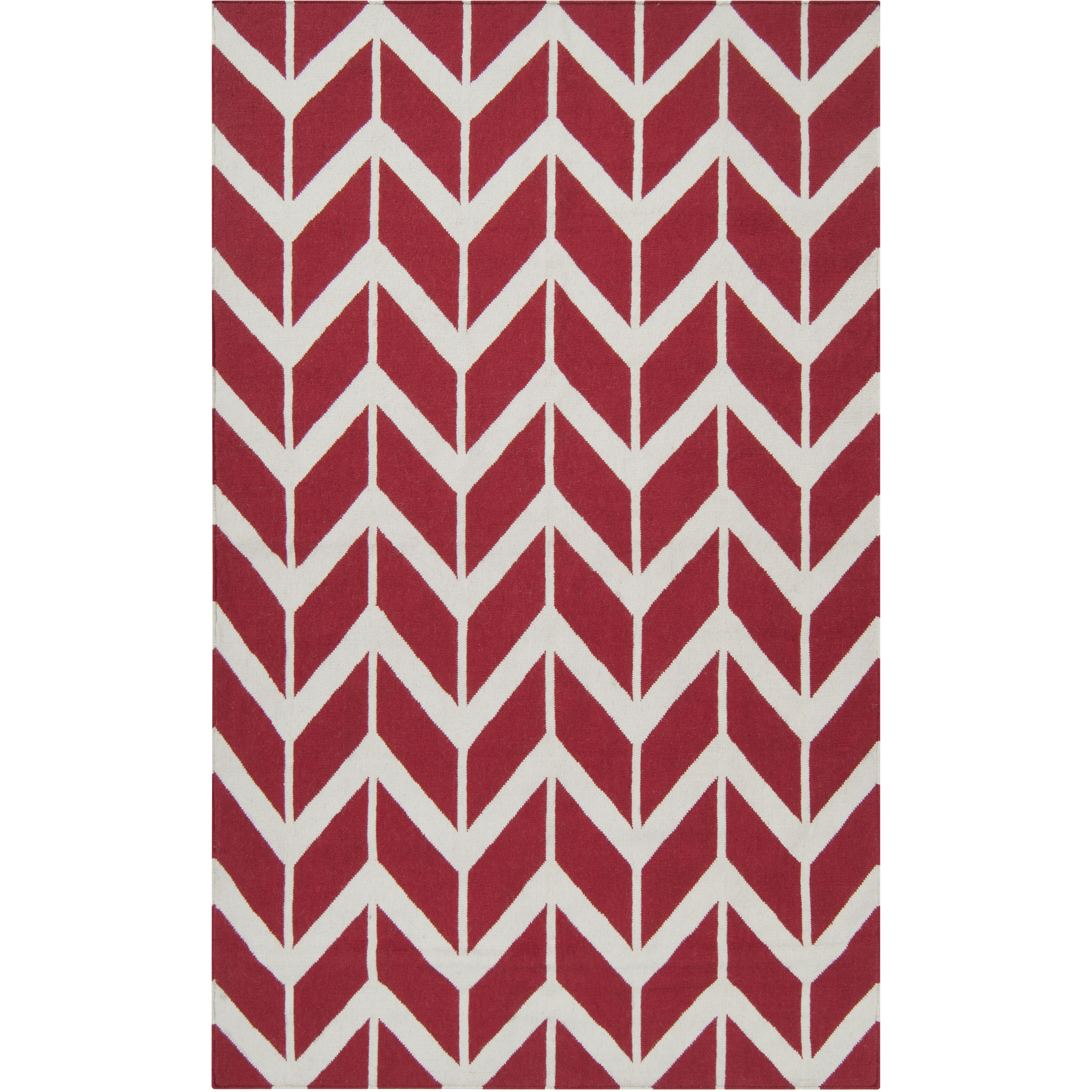 Fallon 132 X 96 inch Dark Coral, Beige Rug