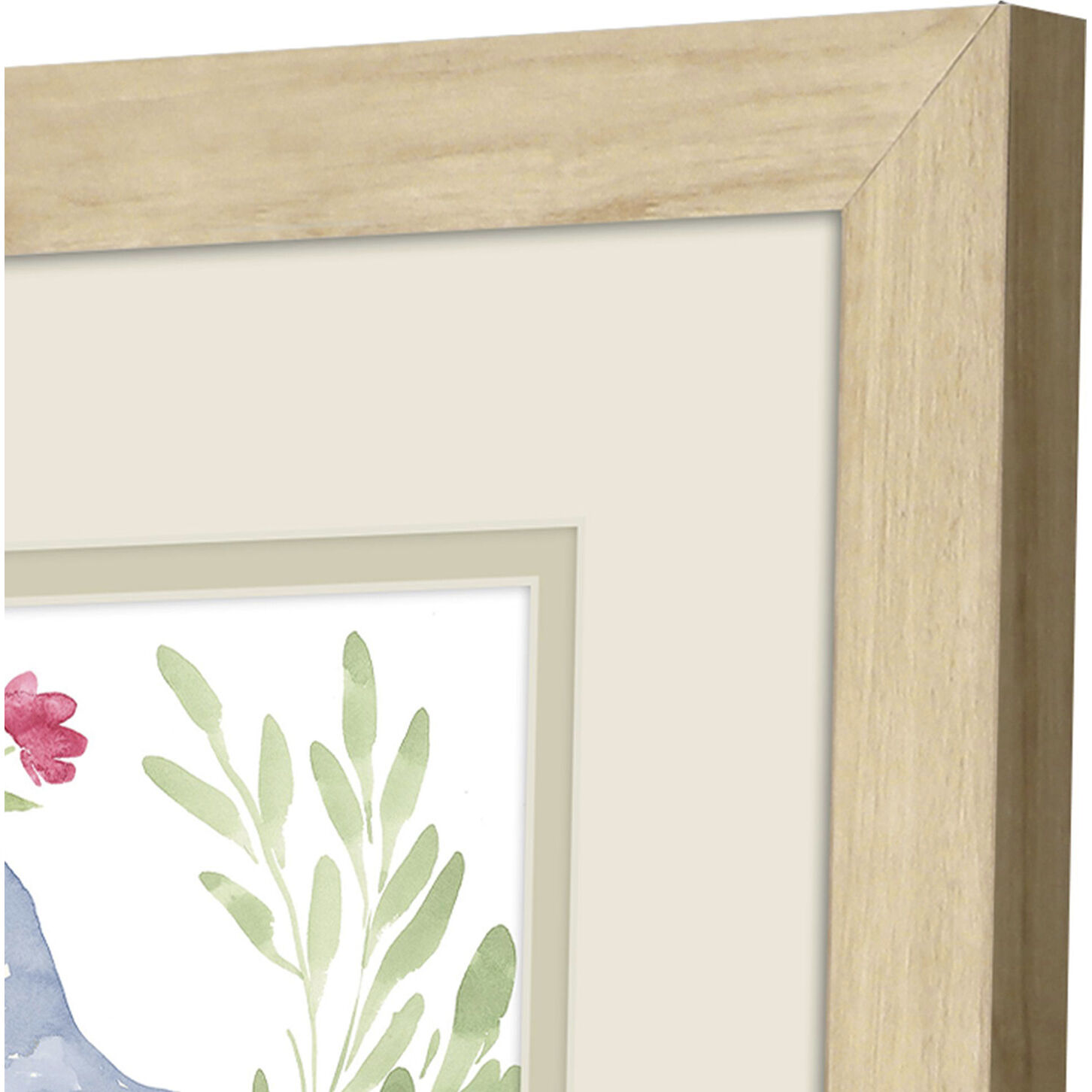 Mushroom Garden Green and Blue and Pink Framed Art, Propac