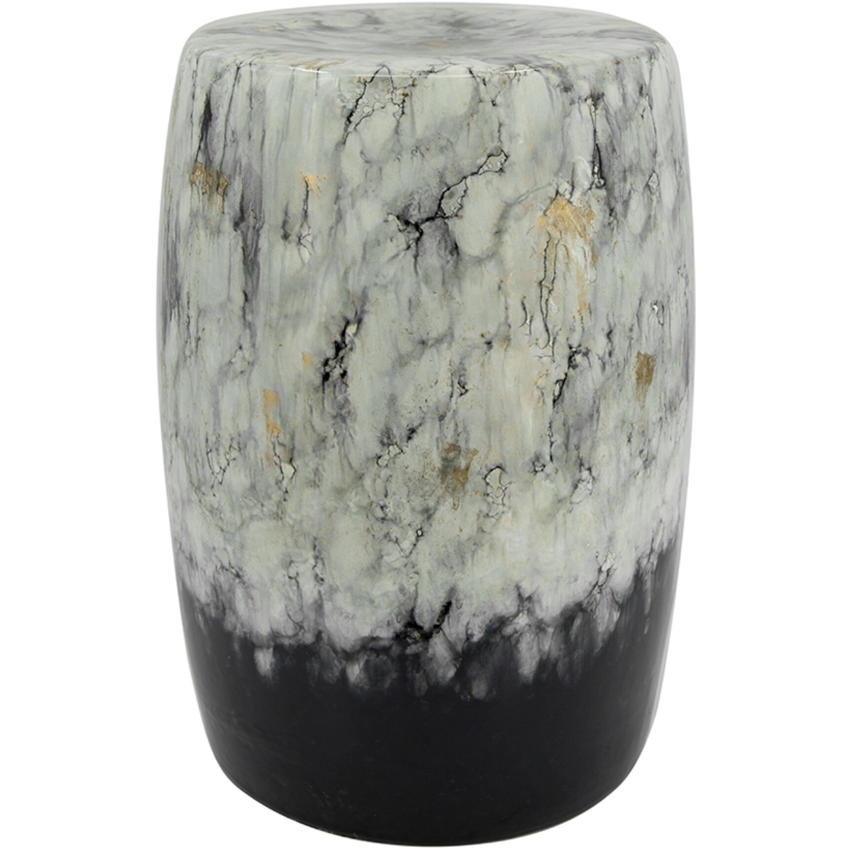 Zuri 19.7 inch Black/White Garden Stool