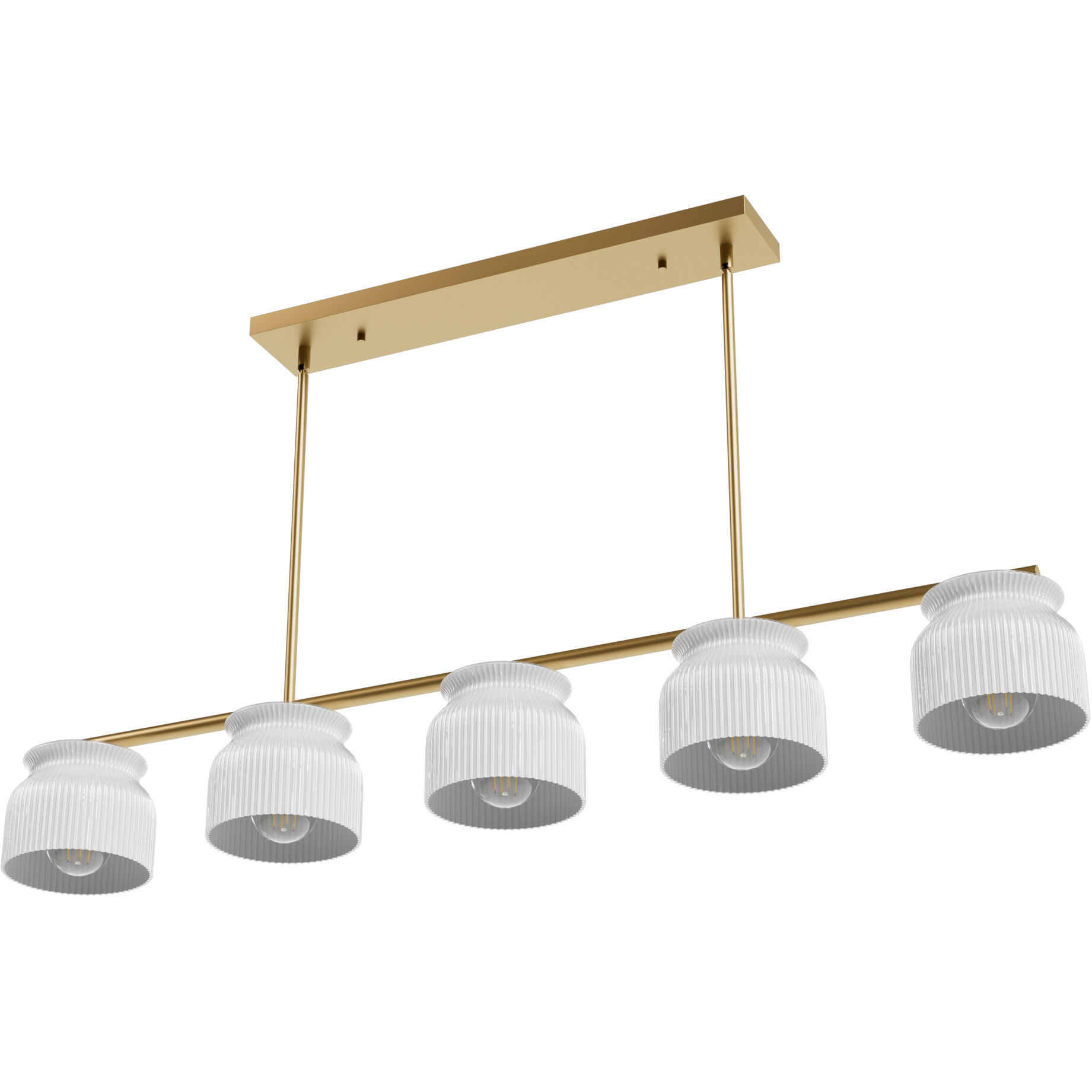 Harlowe 5 Light 51 inch Luxe Gold Linear Chandelier Ceiling Light, Large