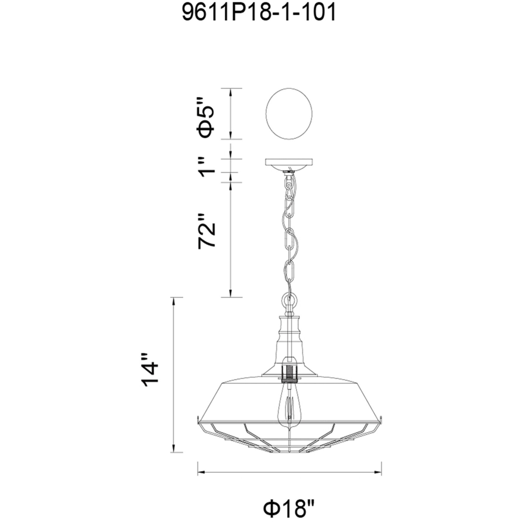 Morgan 1 Light 18 inch Black Down Pendant Ceiling Light