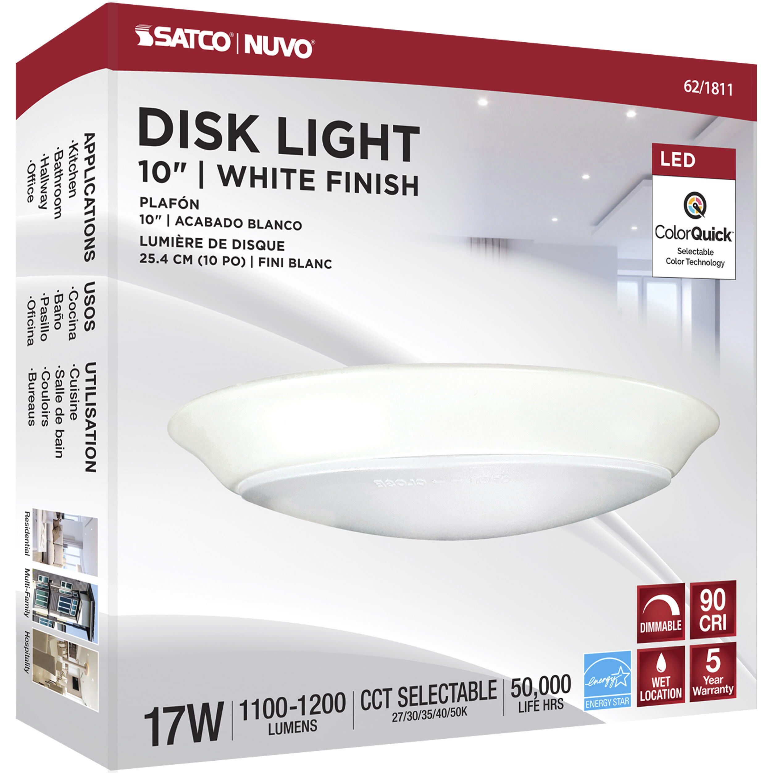 Brentwood Integrated LED White LED Disk