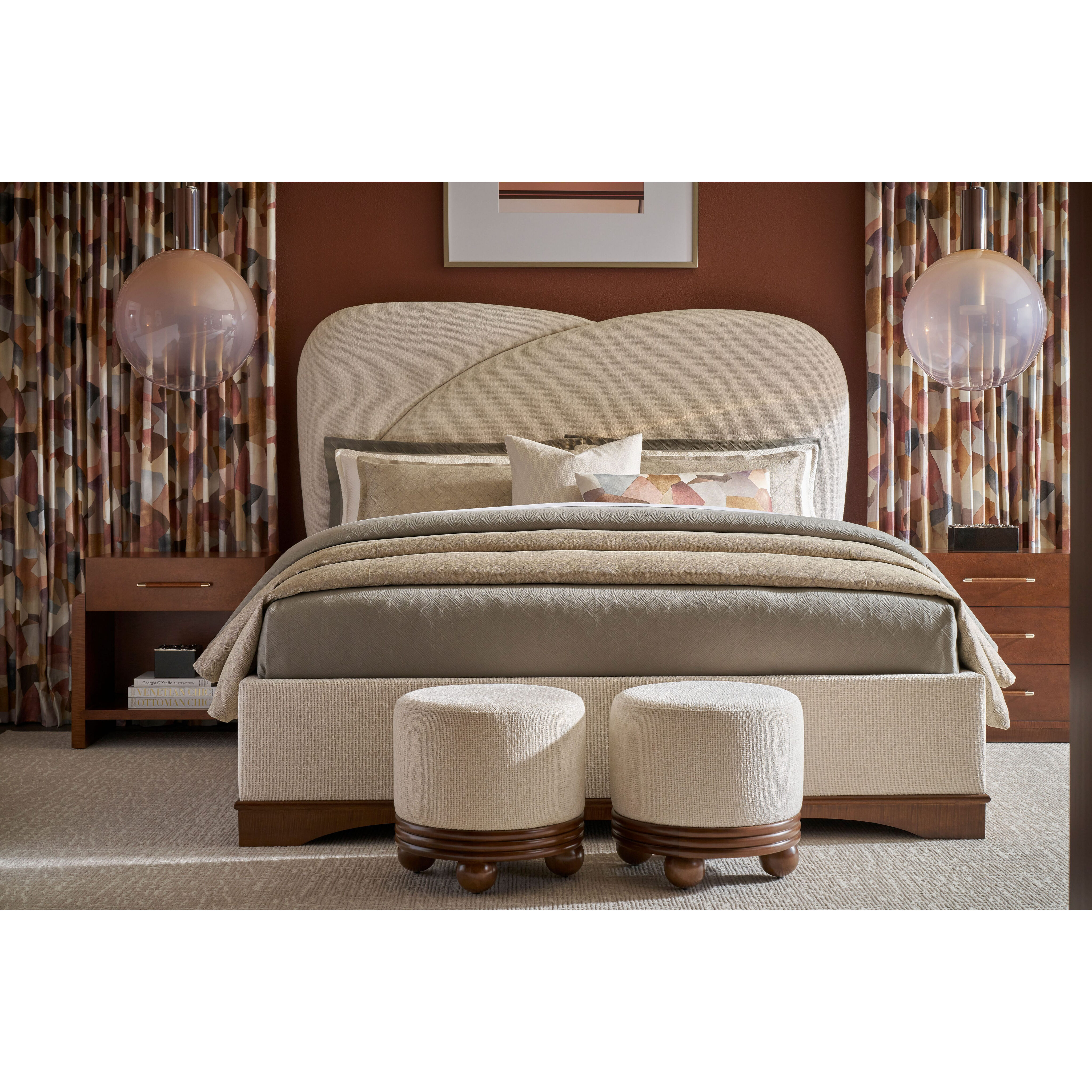 Origins Landmark US King Bed, Wooden, Upholstered
