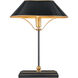 Daphne 16.5 inch 60 watt Black/Antique Gold Table Lamp Portable Light