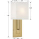 Brent Bath Sconce Wall Light in Vibrant Gold