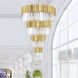 Deco 34 Light 40 inch Medallion Gold Down Chandelier Ceiling Light
